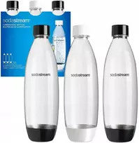 Virtuvės Įrankių Rinkinys - SodaStream PET Butelis Fuse 1L (3 Buteliai) Juodas