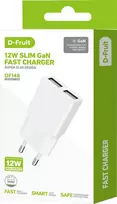 USB Sieninis Įkroviklis - D-Fruit DF148 12 W 2xUSB-A Įkroviklis