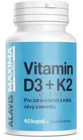 ALAVIS MAXIMA Vitamin D3 K2, 60 kapslí