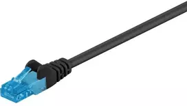 Goobay CAT 6A Komutacinis kabelis, U/UTP, juodas, 0.25m, 0.25 m, Cat6a, U/UTP (UTP), RJ-45, RJ-45, Juodas