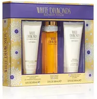 Versace Elizabeth Taylor Baltas Diamonds rinkinys: tualetinis vanduo purškiklis 100 ml + kūno balzamas 100 ml + dušo želė 100 ml