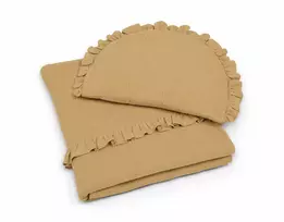 Kūdikių patalynės komplektas My Sweet Baby MUSLIN su raukiniais - kupranugaris