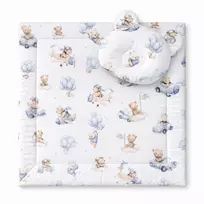 Kūdikių patalynės komplektas su meškiuku My Sweet Baby - 2vnt - mėlynas