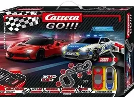 Slotų automobilių lenktynių trasa Carrera Go!!! Didelio greičio persekiojimas