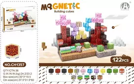 Magnetinių kubelių rinkinys 122 vnt