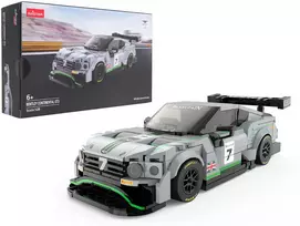 Techniniai konstruktoriaus blokeliai 1:29 Bentley Continental GT3 pilki