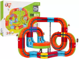 Magnetinis spalvotas traukinys 135 vnt