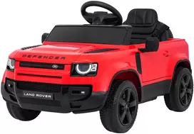 Vaikiškas Land Rover Defender raudonas elektromobilis 12V