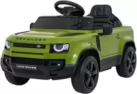 Vaikiškas Land Rover Defender žalias elektromobilis