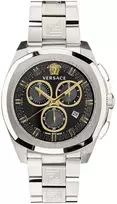 Vyriškas Versace New Geo chronografinis laikrodis juodas