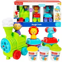 Kūrybinis rinkinys su žaidimų tešla Fisher-Price traukinys