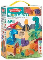 Spin Master Medinės kaladėlės Melissa&Doug: Blockables – dinozaurų pasaulis