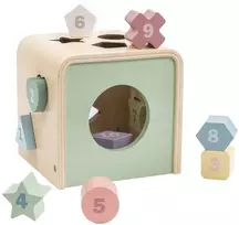 Montessori medinis formų rūšiavimo kubas Baby Mix