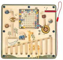 Baby Mix Medinė magnetinė lavinamoji dėlionė safari tema