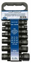 ADLER SMŪGINĖS GALVUTĖS TRUMPOS 13vnt. 1/2″ 10-27mm /LAIKIKLIS