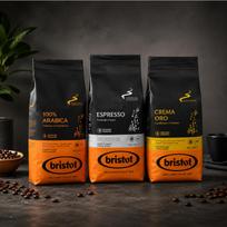 Bristot kavos pupelių rinkinys - Arabica 100%, Crema Oro, Espresso 3x500g