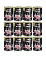PAN MIĘSKO Kalakutas su žąsimi drėgnas maistas katėms 12x400 g