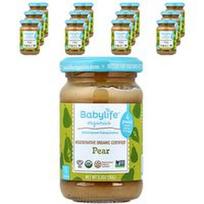 BabyLife Organics, Kūdikių maistas, 4+ mėnesių, kriaušės, 12 stiklainių po 91 g (3,2 uncijos)