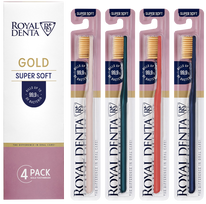 ROYAL DENTA Gold Super Soft dantų šepetėlis, 4 vnt.