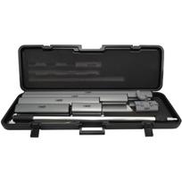 Awtools gipso kartono išlyginimo mentelė AW28210BL, 7 vnt., aliuminis, titano danga, ergonomiška rankena, transportavimo dėklas