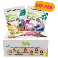 Animal Island šlapias maistas katėms DLKANLKAM0074, 80x85g, 9.5% baltymų, 3.5% riebalų, 83% drėgmės, be glitimo, be grūdų