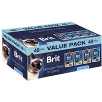 BRIT Premium by Nature Delicate fillets in gravy Box - wet cat food - 48x85g
