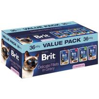 BRIT Premium by Nature Delicate fillets in gravy Sterilised Box - wet cat food - 36x85g