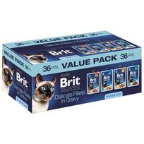 BRIT Premium by Nature Delicate fillets in gravy Box - wet cat food - 36x85g