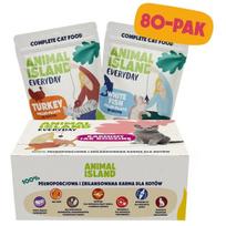 Animal Island šlapias maistas katėms, DLKANLKAM0050, 80x85g, kalakutiena ir baltoji žuvis sultinyje, 9% baltymų, 3.5% riebalų
