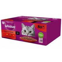 Whiskas šlapias maistas katėms DLKWHSKAM0025, 80x85g, 7.5% baltymų, 4% riebalų, 84.5% drėgmės, suaugusioms katėms