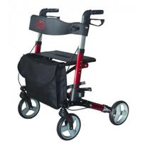 Antar keturračiai vaikštynės WIBAN1CRE0003, 136kg, 20cm, 46cm, 25cm, 53.5cm, 79.5-92.5cm, aliuminis, raudona, ergonomiškas