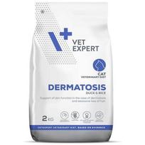 Vetexpert Veterinarinė dieta katėms DLKVEEKAS0001, 2 kg, 32% baltymų, 18% riebalų, antis, ryžiai, dermatitas, be glitimo