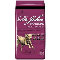 Dr. John Sausas šunų maistas DLPDRJKAS0005, 12.5kg, 24% baltymų, 10.5% riebalų, 2.5% ląstelienos, 7% pelenų, antis, lašiša