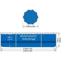 AVENLI Round Frame Swimming Pool 366x76 Set