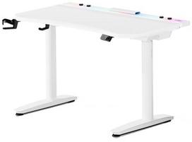 Diablo X-Forge 1200 White RGB elektra reguliuojamas žaidimų stalas | 1200 x 700 mm