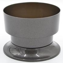 Stabilus Dekoratyvinis Kapo Vazonas Gėlėms, 15 Cm, Juodas