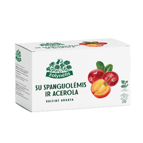 Vaisinė arbata su spanguolėmis ir acerola, Žolynėlis, 20 pakelių