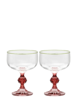 Anna + Nina - Harper Cocktail Glass Set Of 2 - Kokteilių taurė - Rožinė