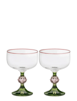 Anna + Nina - Evy Cocktail Glass Set Of 2 - Kokteilių taurė - Žalia