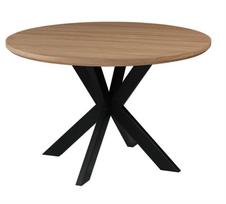 Valgomojo stalas Domoletti, rudas, 120 cm x 120 cm x 75 cm