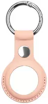 Smart tag aksesuārs iLike AirTag PU Leather Key Ring Keychain Case Rožinė