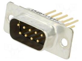 Connector: D-Sub | PIN: 9 | socket | male | for panel mounting | 3A | 125V