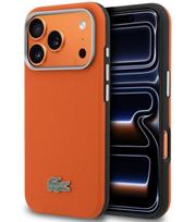 Oranžinis dėklas Apple iPhone 17 Pro Max telefonui "Lacoste PVC Petit Pique Semi Wrap MagSafe Case"