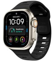 Juoda apyrankė Apple Watch 8 / 9 / 10 / 11 / 12 / SE / Ultra (44 / 45 / 46 / 49 mm) laikrodžiui "Tech-Protect Silicone Line"