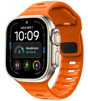 Oranžinė apyrankė Apple Watch 8 / 9 / 10 / 11 / 12 / SE / Ultra (44 / 45 / 46 / 49 mm) laikrodžiui "Tech-Protect Silicone Line"
