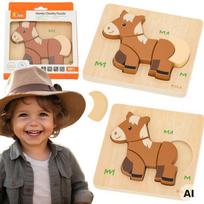 Viga Toys medinė dėlionė Mano draugas arkliukas