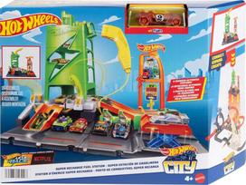 Hot Wheels trasa City Super įkrovimo stotelė HTN79