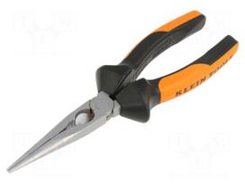 Pliers: insulated | cutting,straight,half-rounded nose | 200mm