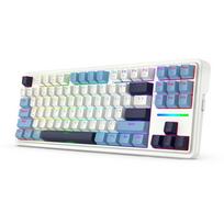 REDRAGON K728WBB-RGB-PRO Antonium Pro keyboard USB + RF Wireless + Bluetooth White, Blue
