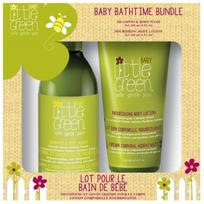 Little Green BABY Bathtime Bundle Box rinkinys kūdikiams (šampūnas-prausiklis, 240 ml + losjonas, 180 ml)